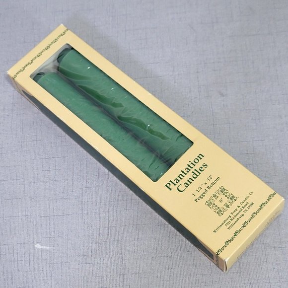 Vintage 90s Williamsburg Soap & Candle Plantation NEW Unscented 12" Holly Green - Picture 1 of 7